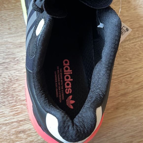 Adidas Originals ZX Alkyne Men Size US 12.5 Core Black/Orange/Neon FX6249 - Picture 9 of 9